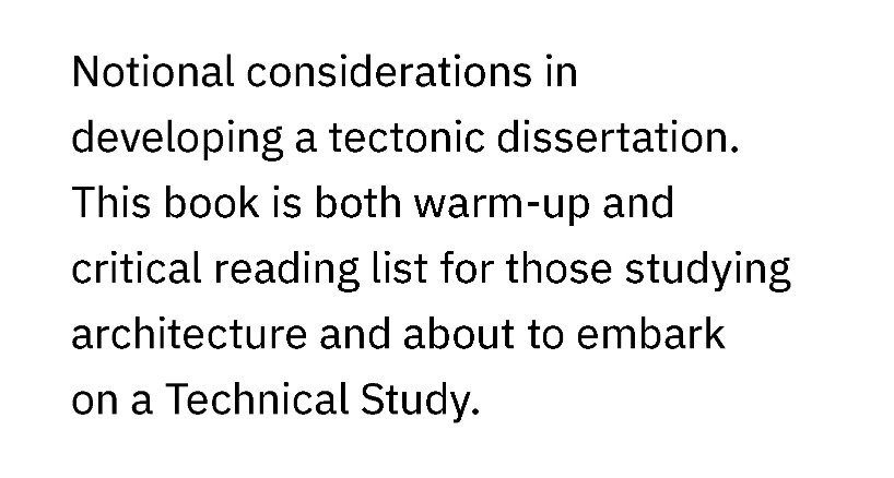 Technical Studies, tectonic explorations